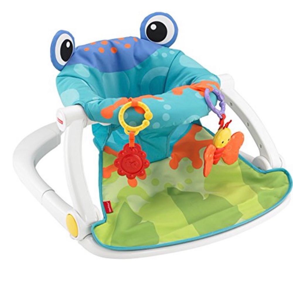 Fisher-Price Sit-Me-Up Floor Seat, Aqua Frog
